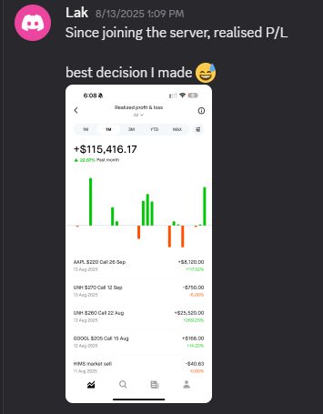 Member post: realized P/L +$115,416.17, best decision I made